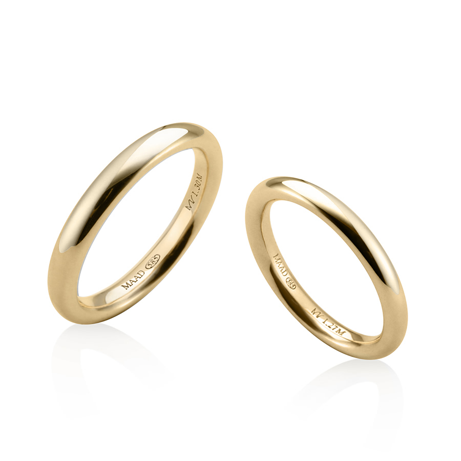 MR-I 오벌밴드_Raised 커플링 3.0mm+2.7mm (중+중) 14k