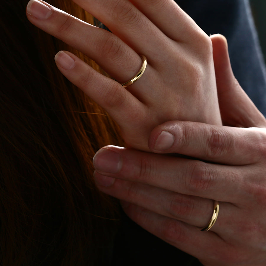 MR-I 오벌밴드_Raised 커플링 3.0mm+2.7mm (중+중) 14k