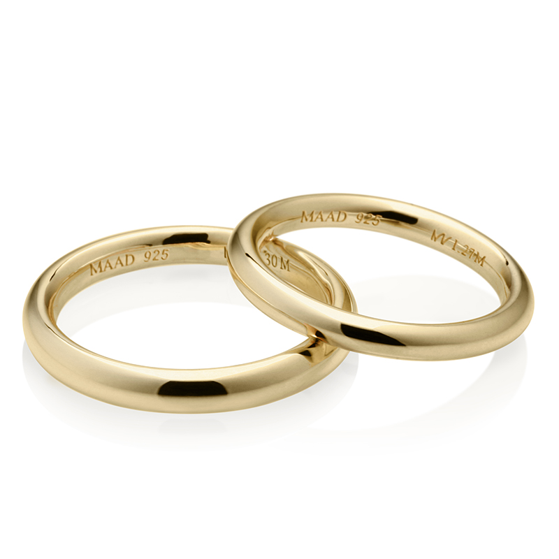 MR-I 오벌밴드_Raised 커플링 3.0mm+2.7mm (중+중) 14k