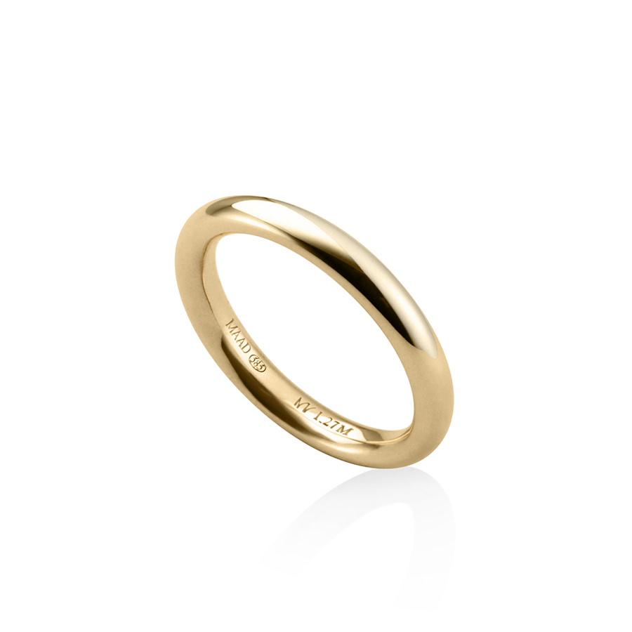 MR-I 오벌밴드링_Raised 2.7mm (중) 14k