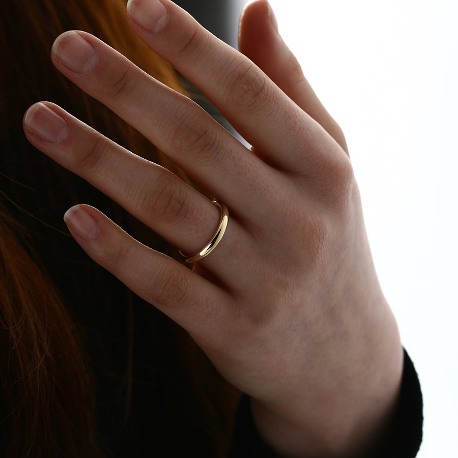 MR-I 오벌밴드링_Raised 2.7mm (중) 14k