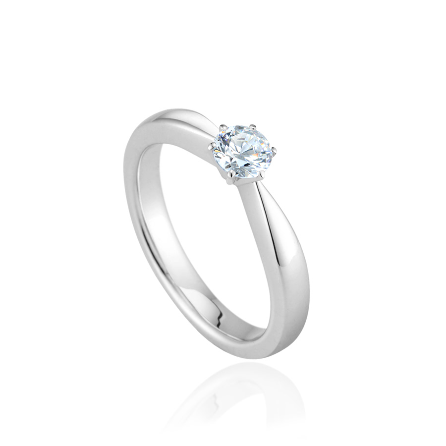 다이아나 반지 14k 화이트골드 0.3ct