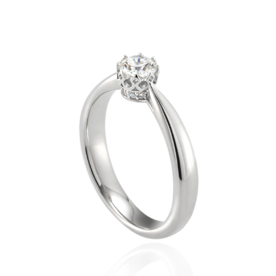 프리그 반지 14k 화이트골드 0.3ct
