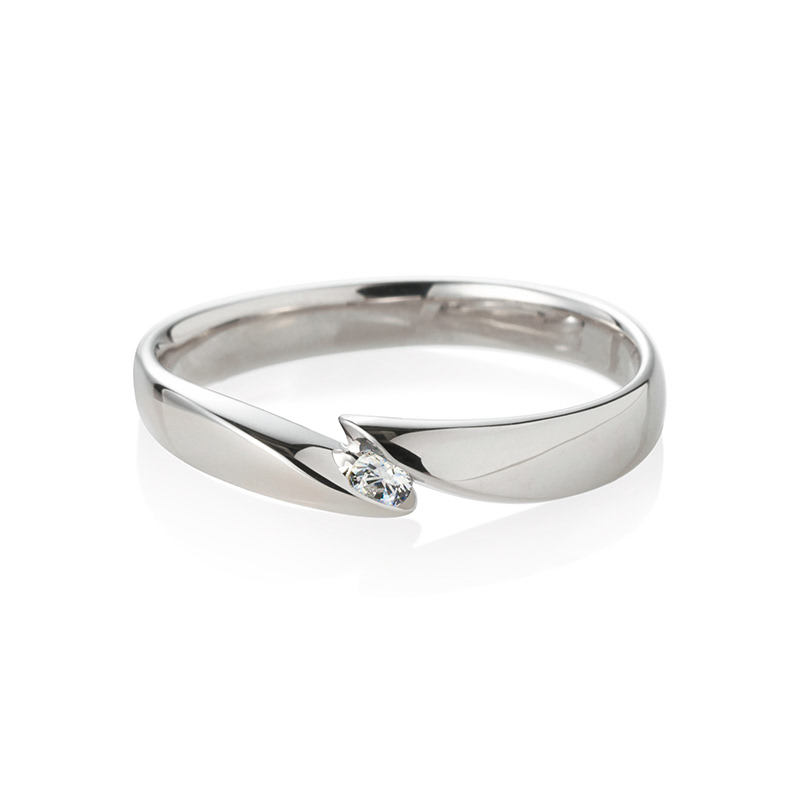 춘란 MG 반지 (중) 14k 화이트골드 0.04ct