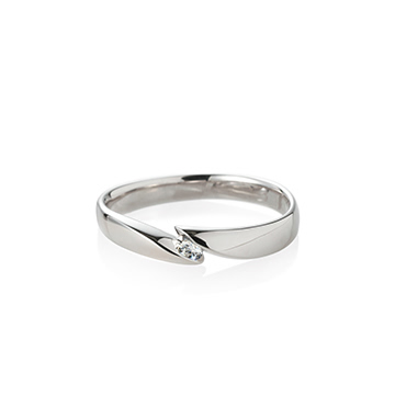 춘란 MG 반지 (중) 14k 화이트골드 0.04ct