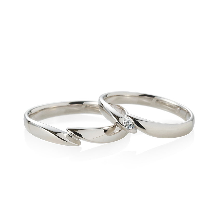 춘란 MG 커플링 (중+중) Silver_925 0.04ct &amp; flat
