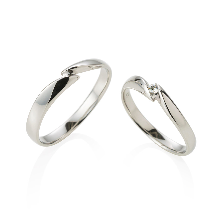 춘란 MG 커플링 (중+중) Silver_925 0.04ct &amp; flat