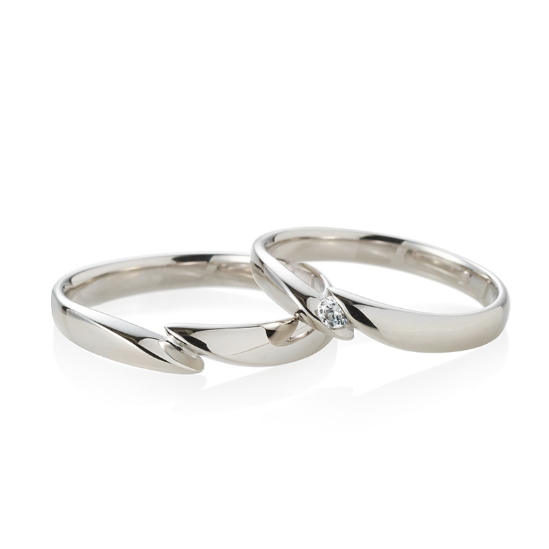 춘란 MG 커플링 (중+중) Silver_925 0.04ct &amp; flat