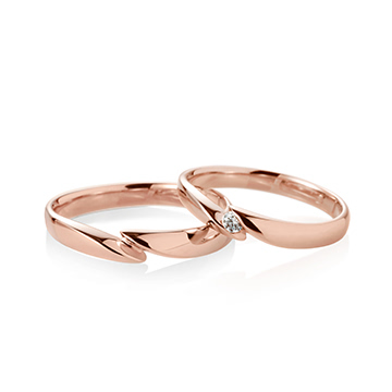 춘란 MG 커플링 (중+중) 14k 레드골드 0.04ct & flat