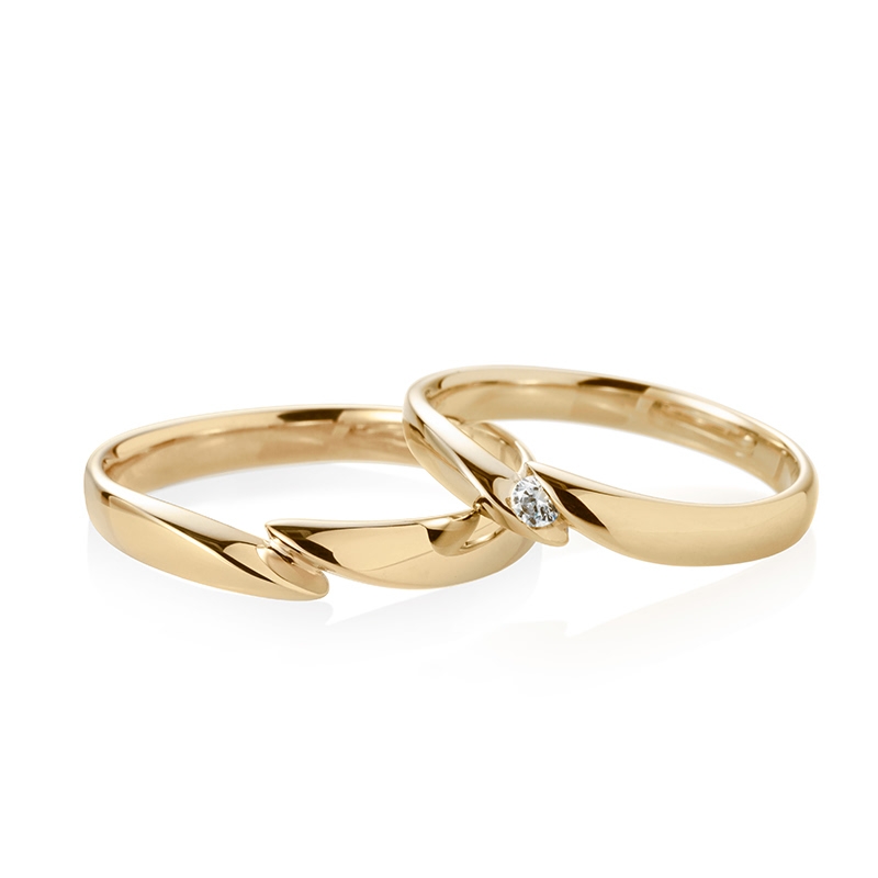춘란 MG 커플링 (중+중) 14k 0.04ct & flat