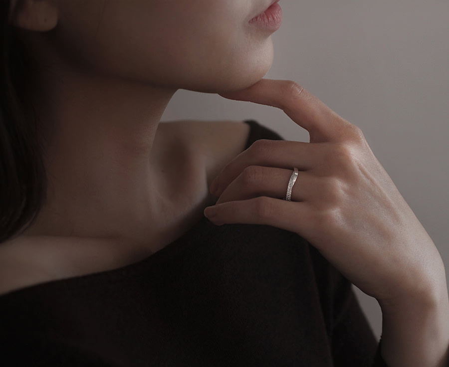 유니즌 II 커플링 (소+소) Silver_925 CZ &amp; flat
