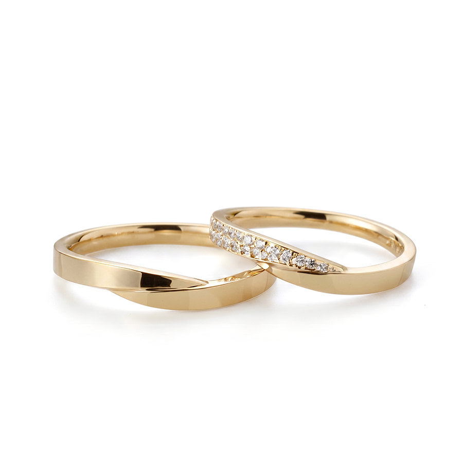 유니즌 II 커플링 (소+소) 14k CZ & flat