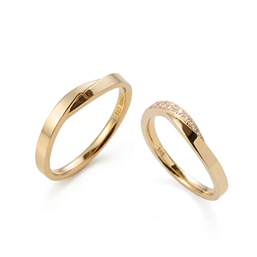 유니즌 II 커플링 (소+소) 14k CZ & flat