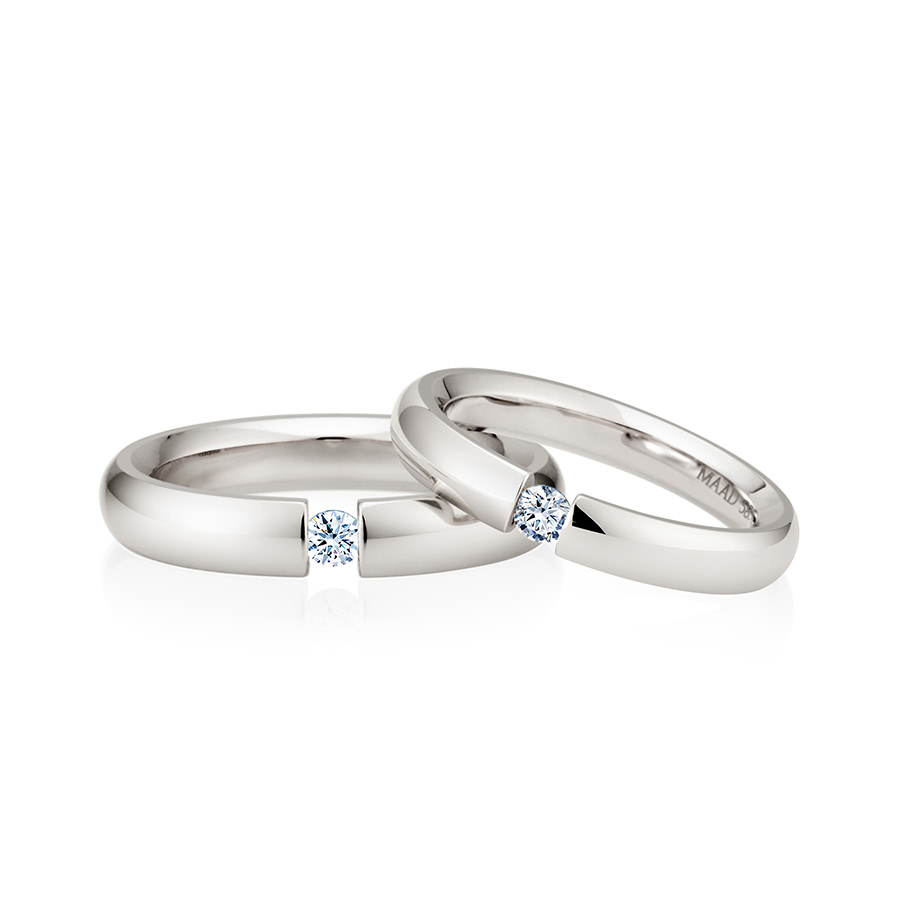 잉글리쉬헤로스 텐션밴드 커플링 (4mm+3.5mm) 14k 화이트골드 0.1ct 잉글리쉬헤로스 텐션밴드 커플링 (4mm+3.5mm) 14k 화이트골드 0.1ct