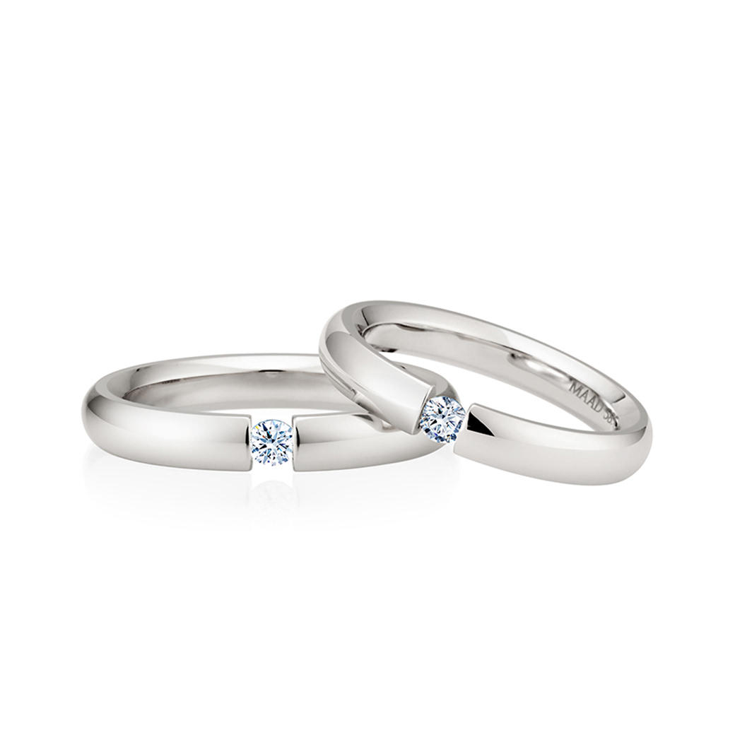 잉글리쉬헤로스 텐션밴드 커플링 (3.5mm+3.5mm) 14k 화이트골드 0.1ct