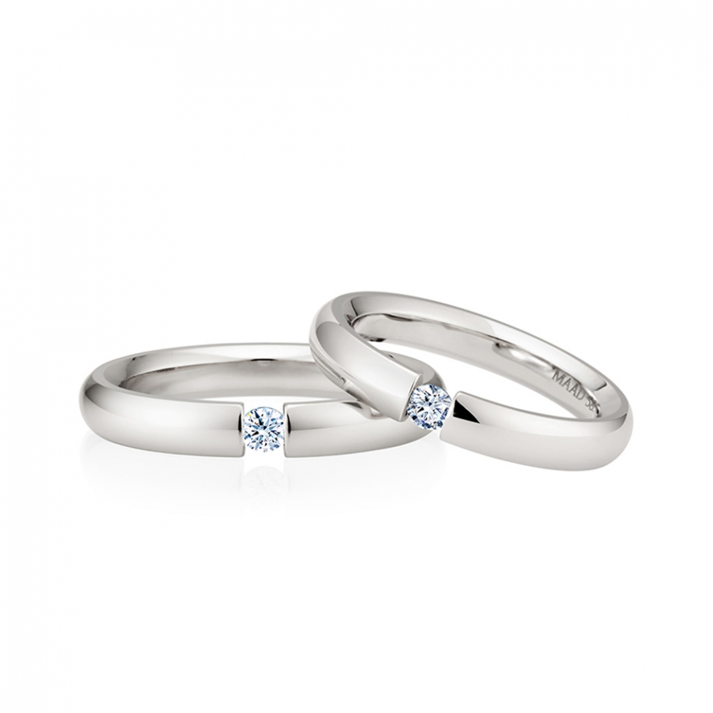 잉글리쉬헤로스 텐션밴드 커플링 (3.5mm+3.5mm) 14k 화이트골드 0.1ct