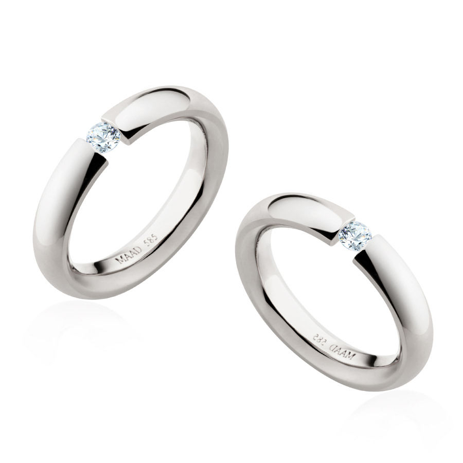 잉글리쉬헤로스 텐션밴드 커플링 (4mm+4mm) 14k 화이트골드 0.1ct 잉글리쉬헤로스 텐션밴드 커플링 (4mm+4mm) 14k 화이트골드 0.1ct