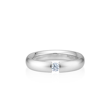 잉글리쉬헤로스 텐션밴드링 (4mm) 14k 화이트골드 0.1ct