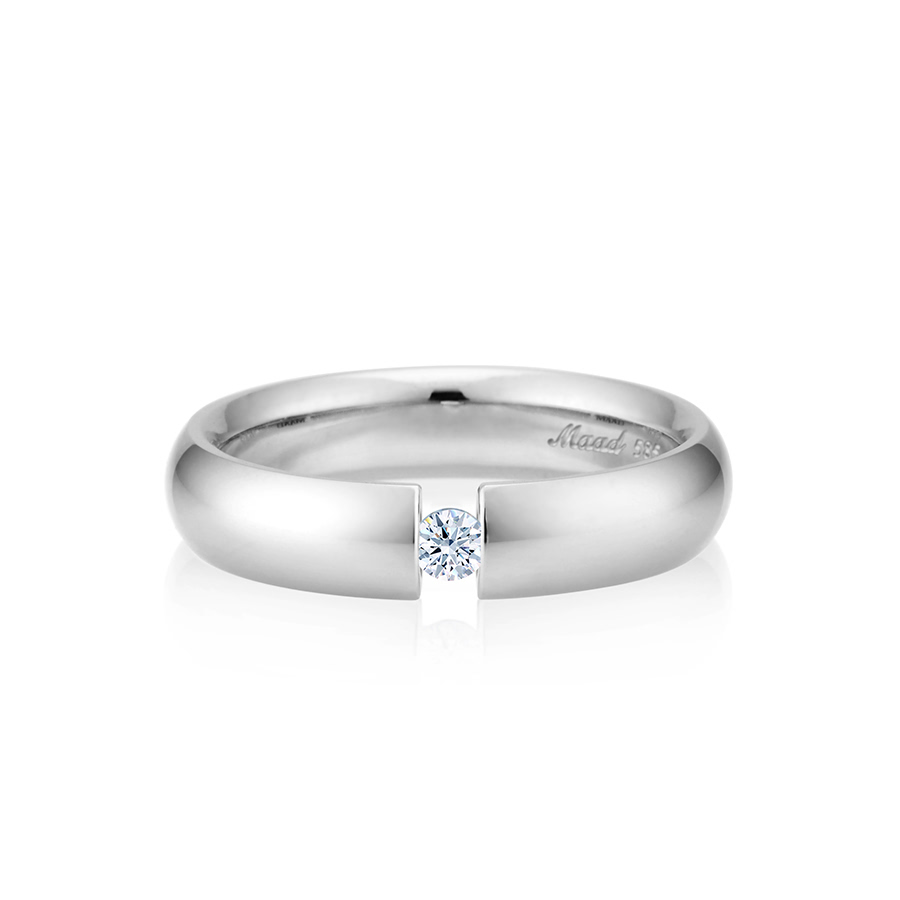 잉글리쉬헤로스 텐션밴드링 (5mm) 14k 화이트골드 0.1ct 잉글리쉬헤로스 텐션밴드링 (5mm) 14k 화이트골드 0.1ct