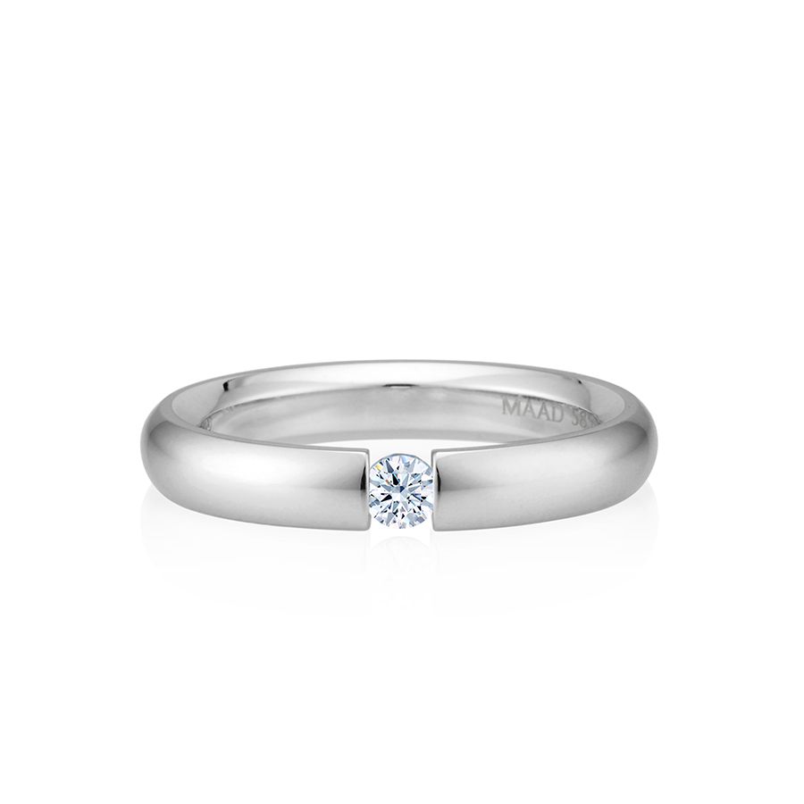 잉글리쉬헤로스 텐션밴드링 (3.5mm) 14k 화이트골드 0.1ct 잉글리쉬헤로스 텐션밴드링 (3.5mm) 14k 화이트골드 0.1ct