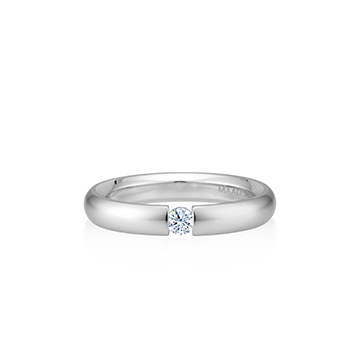 잉글리쉬헤로스 텐션밴드링 (3.5mm) 14k 화이트골드 0.1ct
