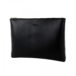 METAL ZIPPER SIMPLE CLUTCH / BLACK