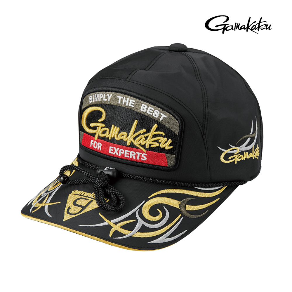 가마가츠 GM9112 와펜 피싱캡 블랙 낚시모자