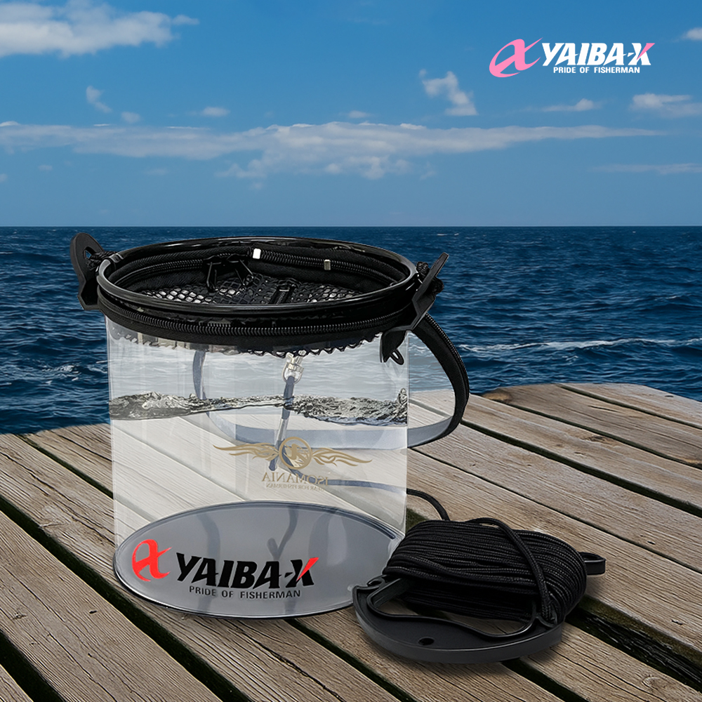 야이바엑스 KYBC-21 PLUS 원형 투명 두레박 낚시물통 21cm