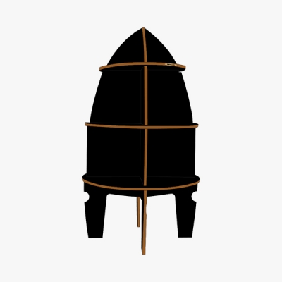 리빌라 블랙 로켓책장 / REVILLA BLACK ROCKET VITRINE