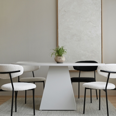 (2월특가) 플랑인디 보트 세라믹 4-6인용 타원형 식탁 테이블