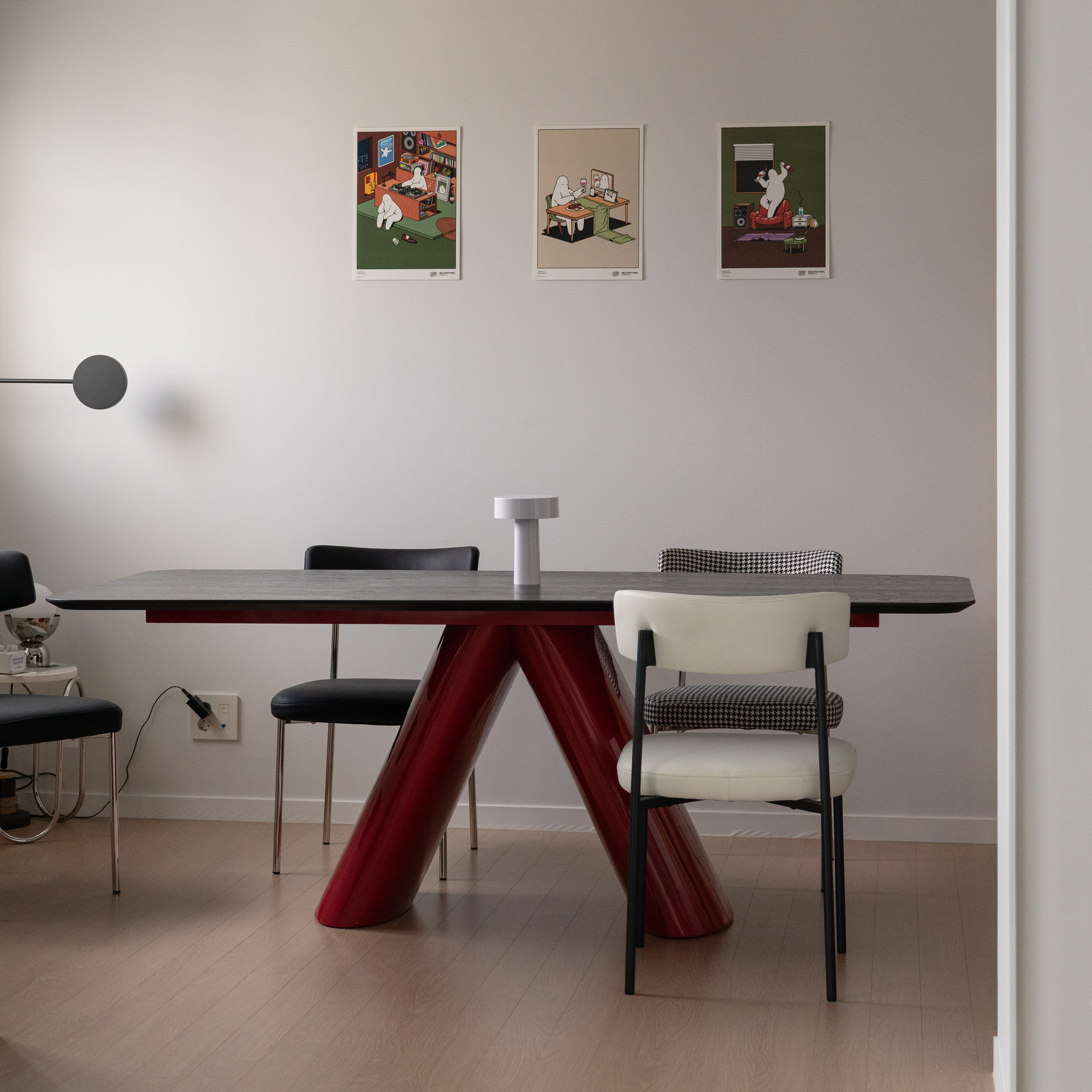 (2월특가) [단독최저] 헨지디자인 비노 레드 다이닝 블랙 오크 테이블 (-3/3)