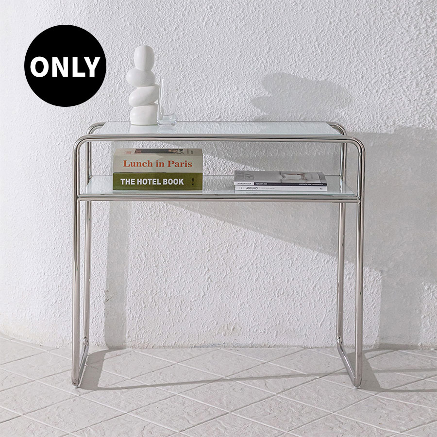 [아울렛] 헨지디자인 아델 강화유리 콘솔 테이블