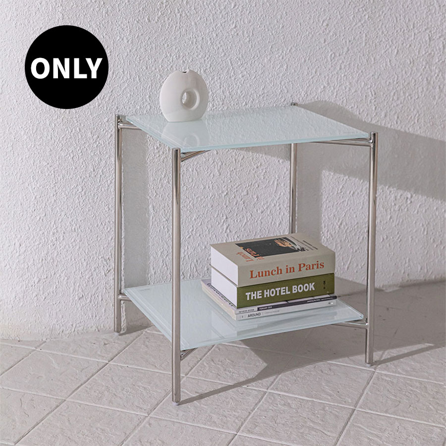 [아울렛] 헨지디자인 아델 강화유리 미니 사이드테이블