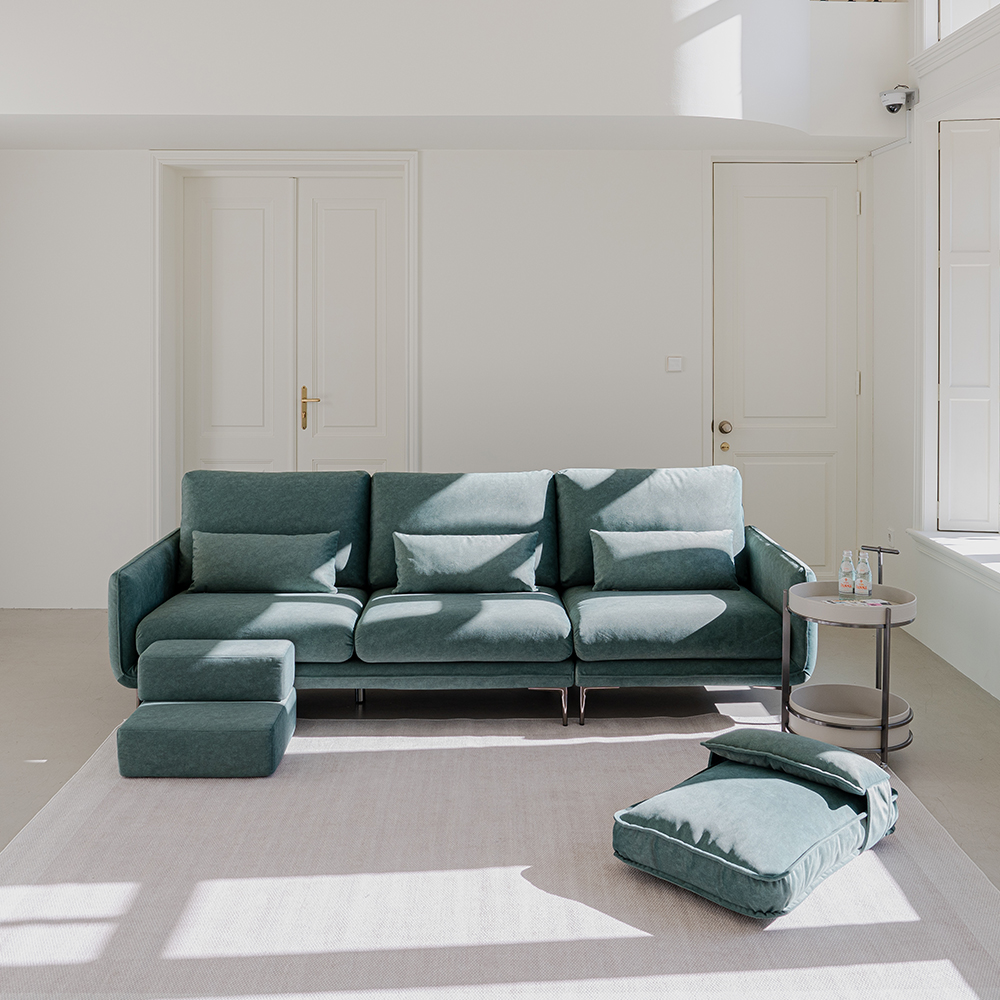 (슈퍼세일) 헨지디자인 밀크 갤럭시 패브릭 4인용 소파 / Milk Sofa - Galaxy Fabric (-4/2)