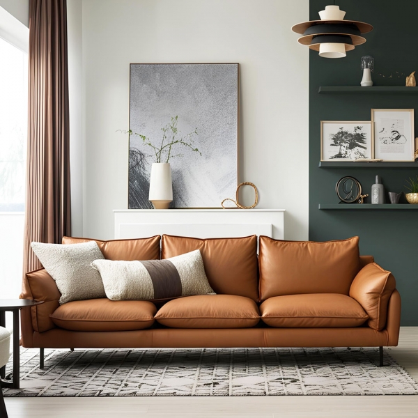 (8월특가) [적립금 18만] 세마나 루네스 프리미엄 가죽 소파 SEMANA Luness Sofa 3 Seater