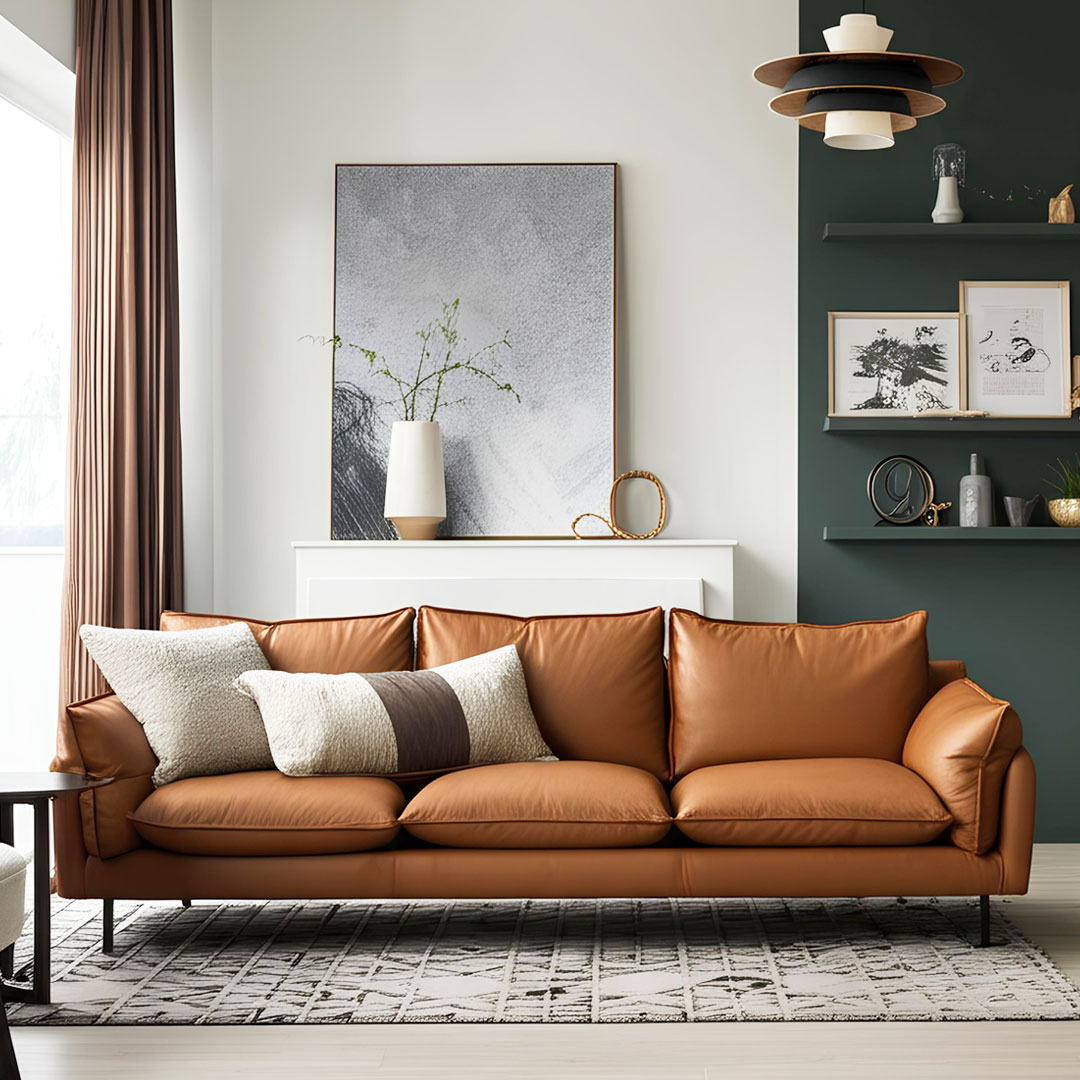 (페스타세일) 세마나 루네스 프리미엄 가죽 소파 SEMANA Luness Sofa 3 Seater