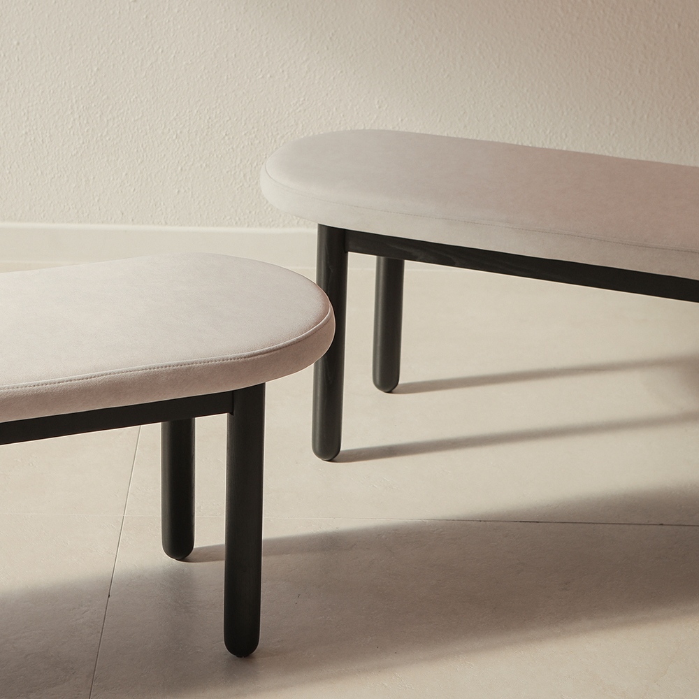 (1월특가) 라미에스 유니 블랙 애쉬 원목 벤치