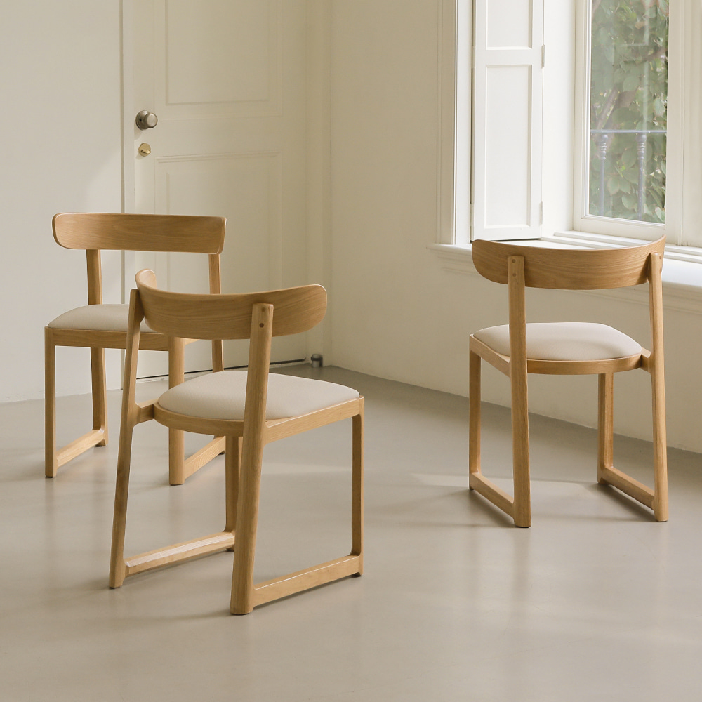 (1월특가) 라미에스 모아나 오크 원목 식탁 의자