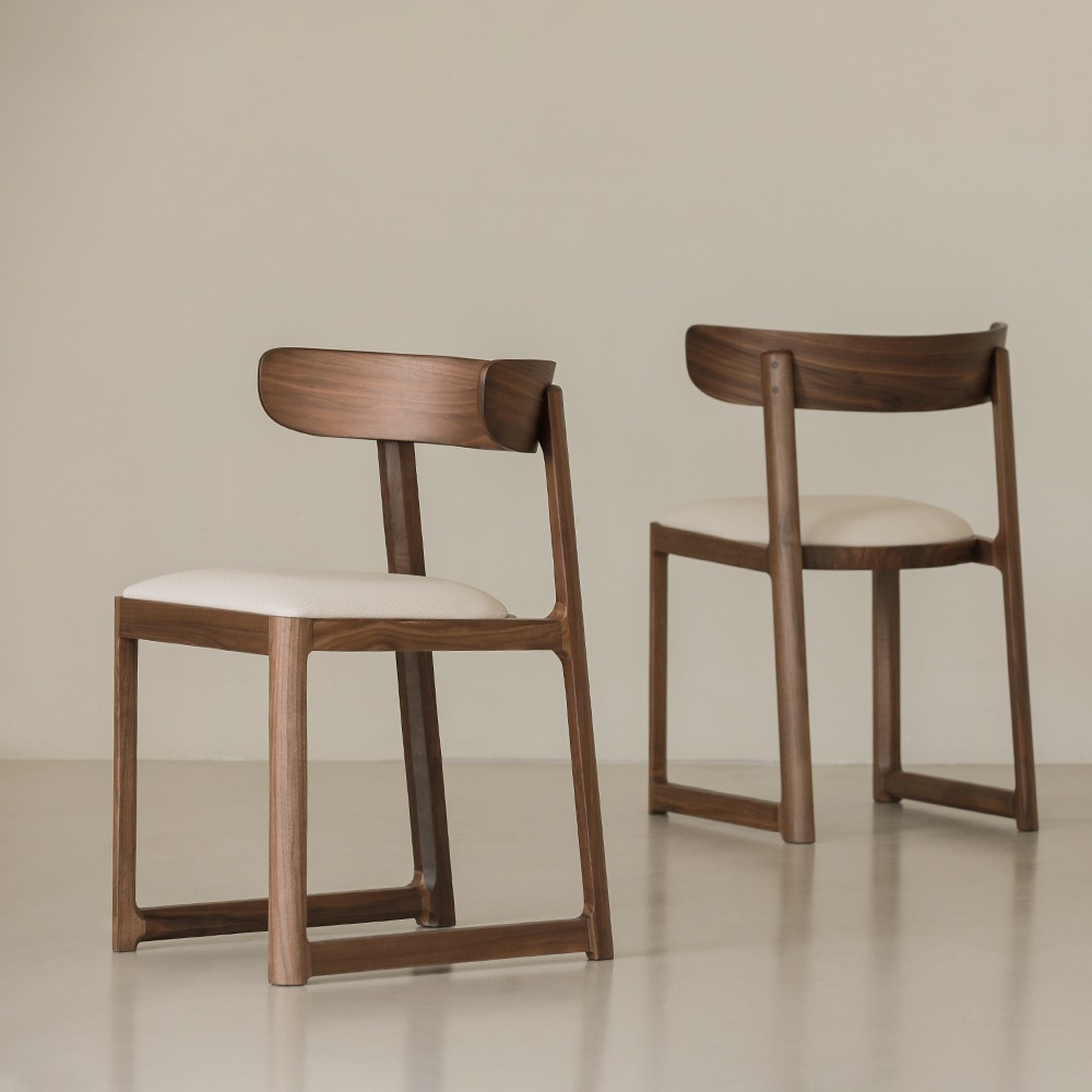 (1월특가) 라미에스 모아나 월넛 원목 식탁 의자