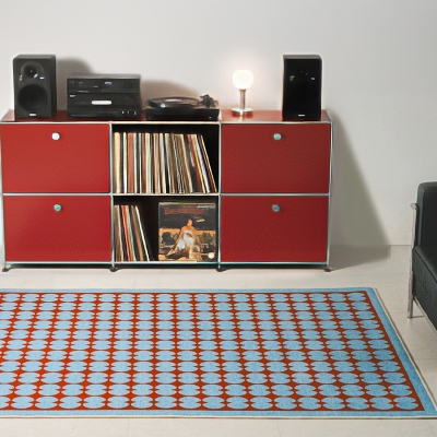 (11월특가) 데이드리머 루비블루 레트로 먼지없는 사계절 단모 거실러그 - 3sizes (-11/30)