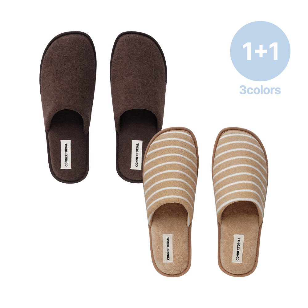 (11월특가) [단독최저] [1+1선물포장] 커넥토리얼 테리 로우 홈 오피스 슈즈 - 3colors (S/L) (-11/30)