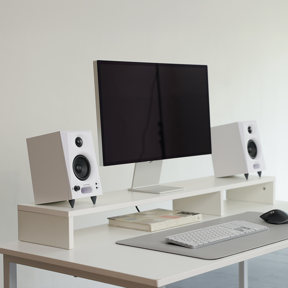 브릭사 모니터 받침대 듀얼모니터 선반 1000mm 화이트