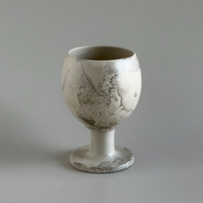 [플레인세라믹] 마블 와인잔 Marble Wine Glass (Pebble gray_Matt)