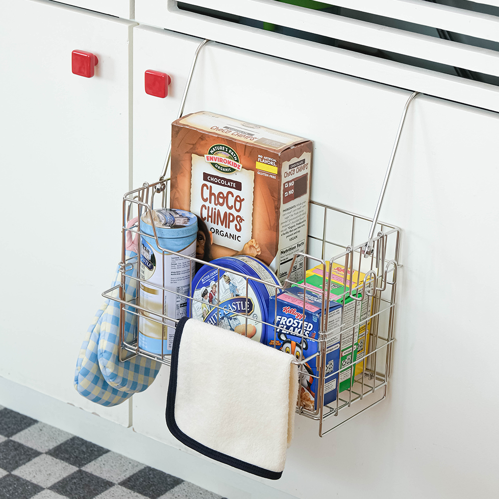 바나코 스테인리스 수납 바스켓 걸이