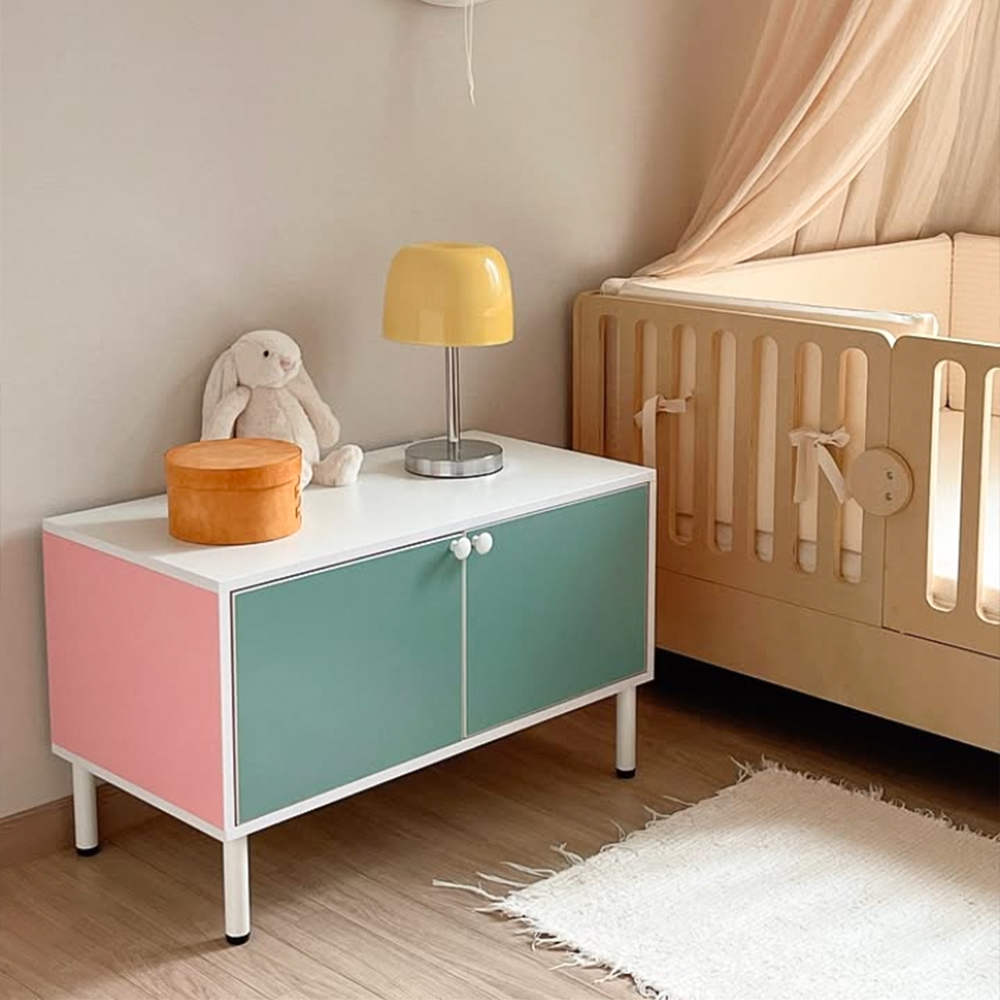 오그레 파스텔 스퀘어 컬러 수납장