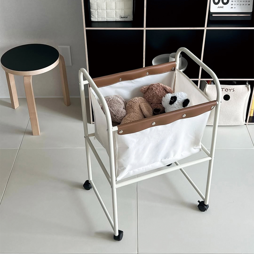 오그레 베이지데이 패브릭 트롤리