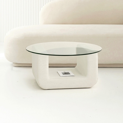 (1월특가) 베스테브로 U-패브릭 원형 소파 사이드테이블