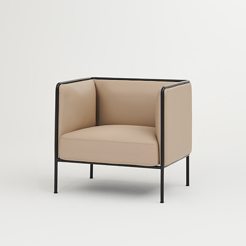 라인 가죽 1인소파