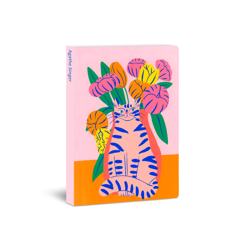 아티쉬 노트 - 아가트 싱어 Flowers and cat pink