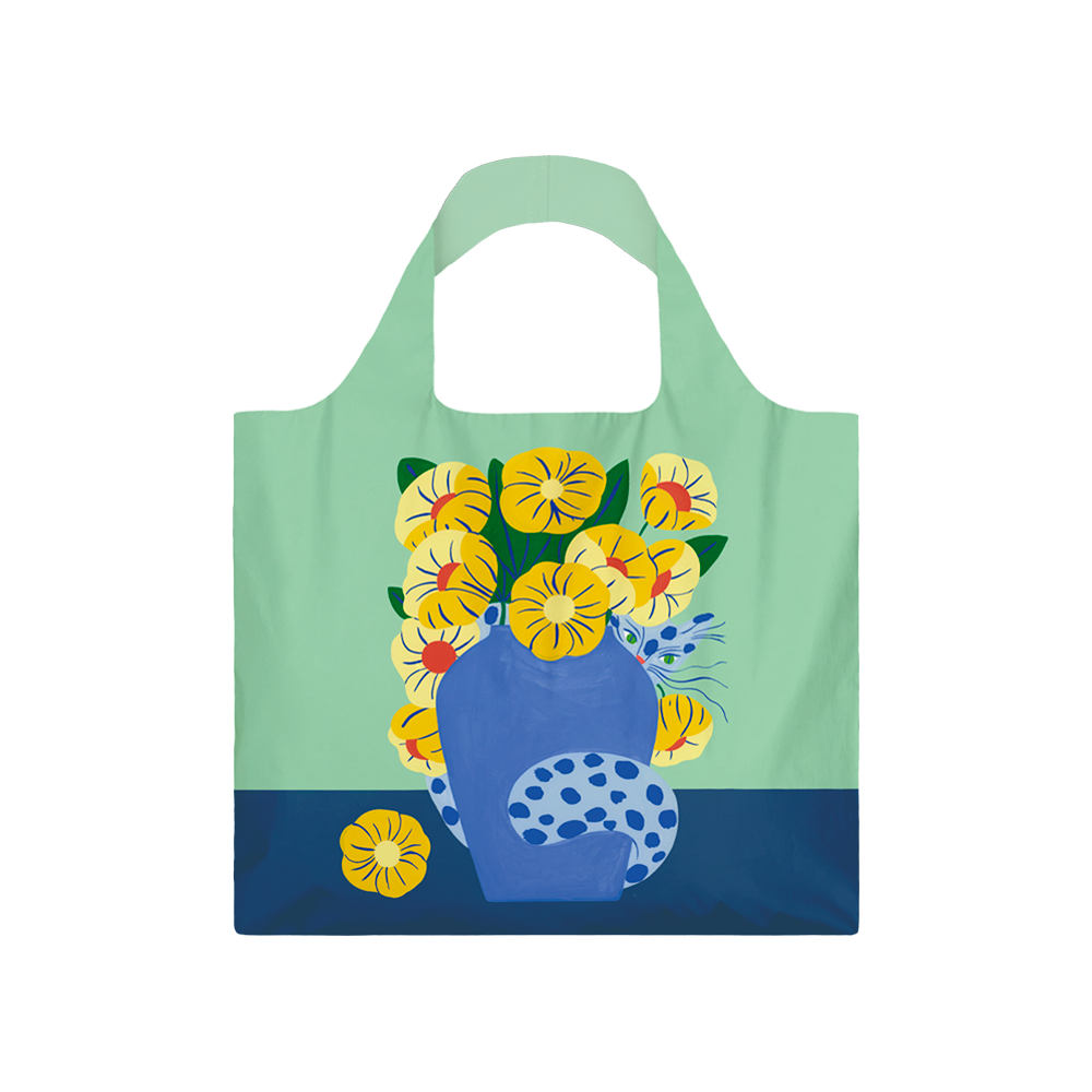 아티쉬 마켓백 - 아가트 싱어 Flowers and cat green